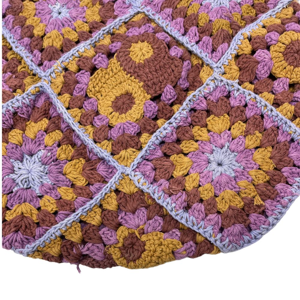 Icon Woven Hobo Grandma Granny Boho Crocheted Afghan Square Bag - Picture 8 of 9